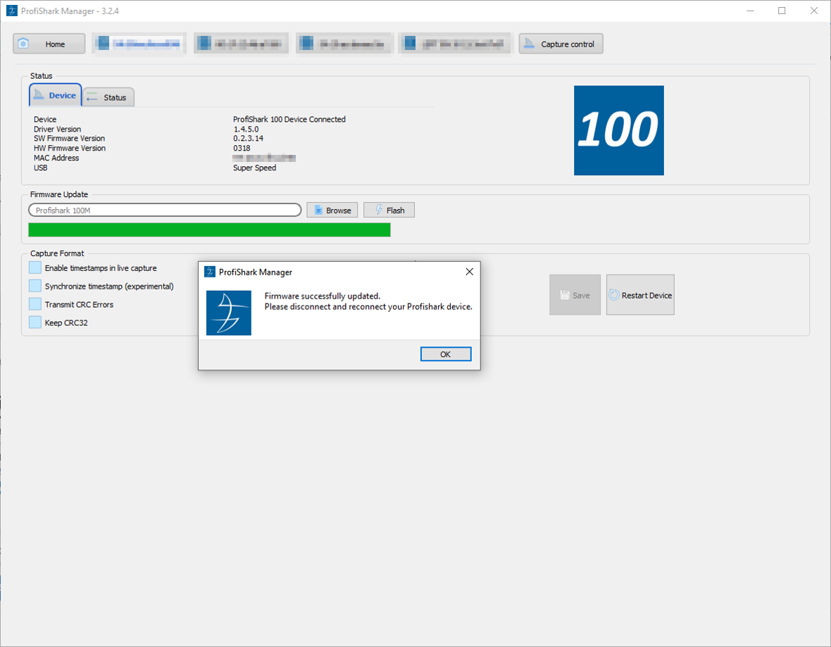 ProfiShark Manager firmware update 2