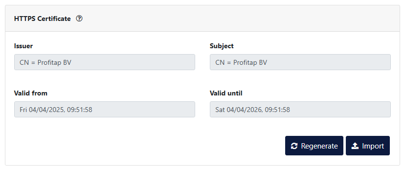 SSL certificate | Profitap Knowledge Base